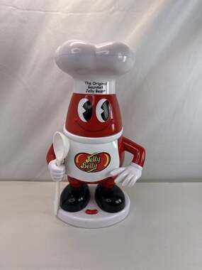 Jelly Belly Chef Sweet Talkin Mr Jelly Bean Candy Dispenser Spoon Talking Toy